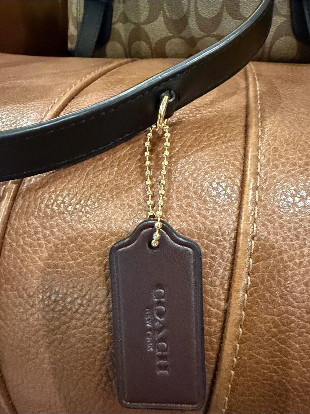 Coach Kleo Signature Canvas Backpack with Rust Suede Flap (2022)